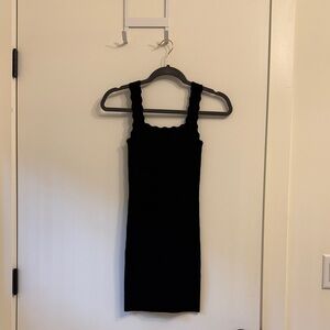 Wilfred Black Scallop-Trim Tank Dress - Women's